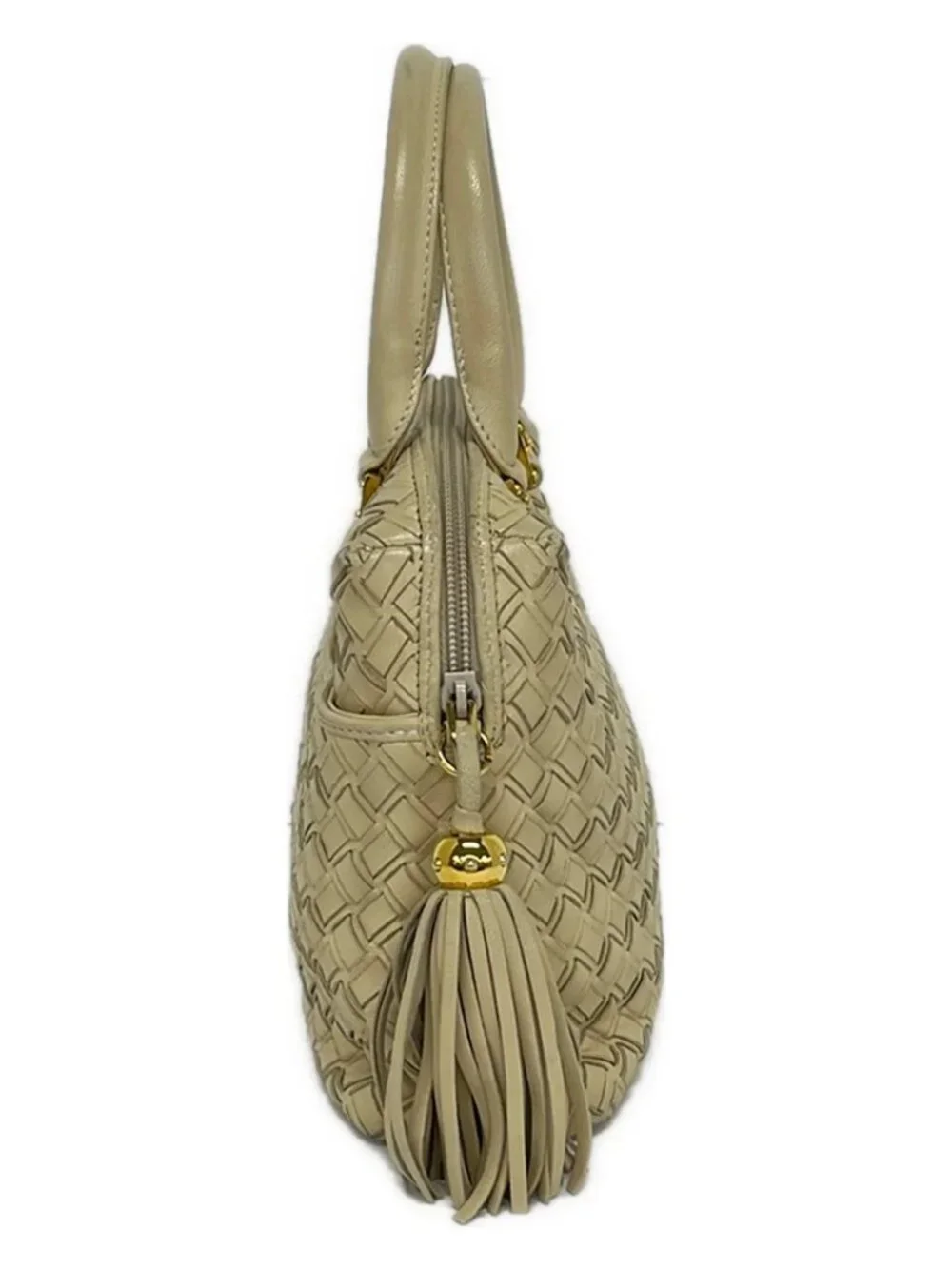 BALLY Cream Leather Handbag